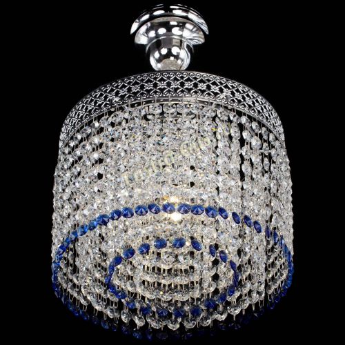 Люстра Венеция Капель №1 с подвесом Синяя в Сочи Гусь Хрустальный