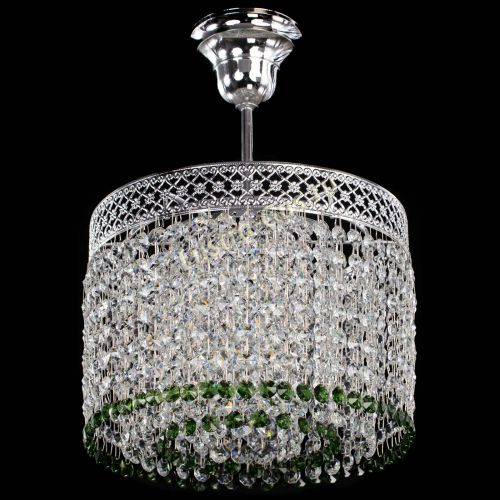 Люстра Венеция Капель №1 с подвесом Зеленая в Сочи Гусь Хрустальный