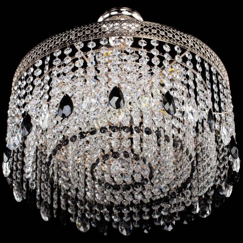 Люстра Венеция Капель журавлик черная в Сочи Гусь Хрустальный