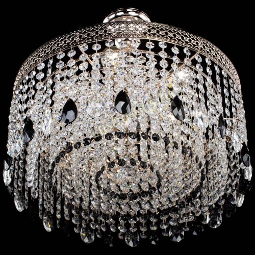 Люстра Венеция Капель журавлик черная в Сочи Гусь Хрустальный