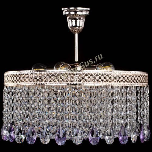 Люстра Венеция Капель журавлик фиолетовая в Сочи Гусь Хрустальный