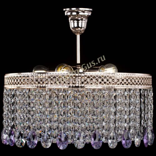 Люстра Венеция Капель журавлик фиолетовая в Сочи Гусь Хрустальный