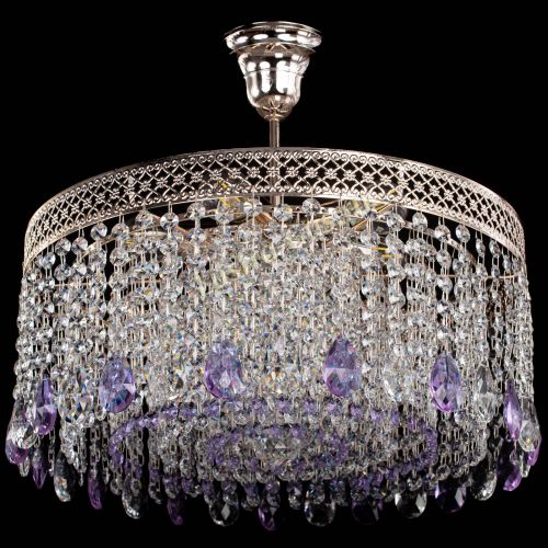 Люстра Венеция Капель журавлик фиолетовая в Сочи Гусь Хрустальный