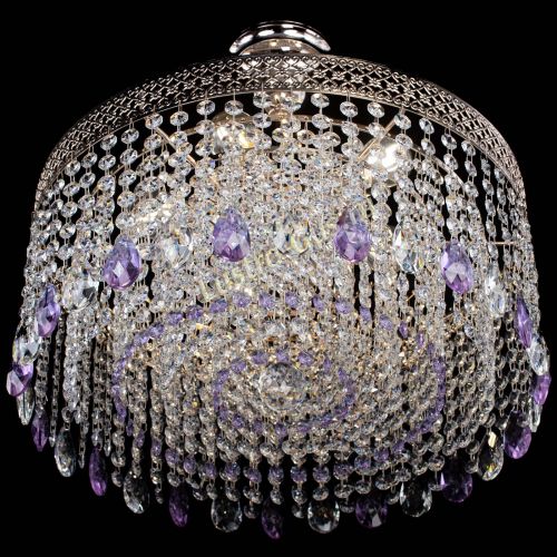 Люстра Венеция Капель журавлик фиолетовая в Сочи Гусь Хрустальный