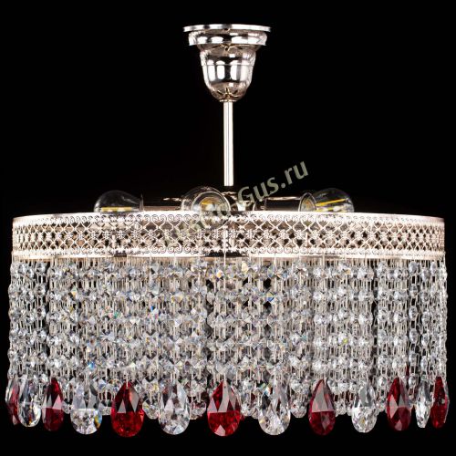 Люстра Венеция Капель журавлик красная в Сочи Гусь Хрустальный