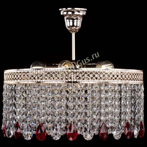 Люстра Венеция Капель журавлик красная в Сочи Гусь Хрустальный