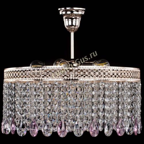 Люстра Венеция Капель журавлик розовая в Сочи Гусь Хрустальный