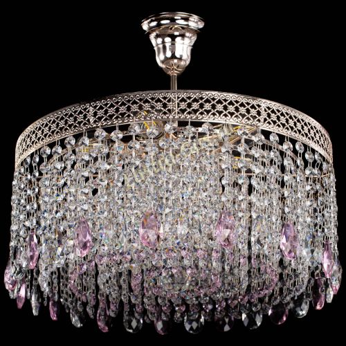 Люстра Венеция Капель журавлик розовая в Сочи Гусь Хрустальный