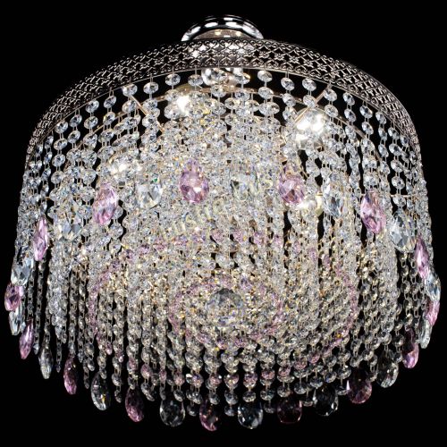 Люстра Венеция Капель журавлик розовая в Сочи Гусь Хрустальный