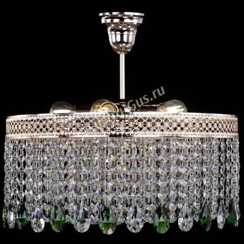 Люстра Венеция Капель журавлик зеленая в Сочи Гусь Хрустальный
