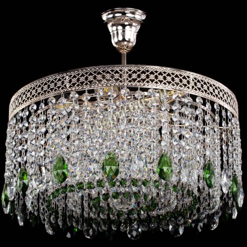 Люстра Венеция Капель журавлик зеленая в Сочи Гусь Хрустальный