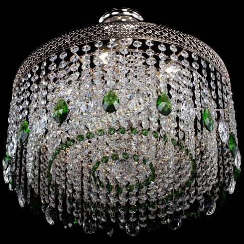 Люстра Венеция Капель журавлик зеленая в Сочи Гусь Хрустальный