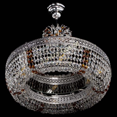 Люстра Венеция Кольцо с подвесом Чайная в Сочи Гусь Хрустальный