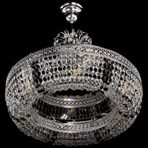 Люстра Венеция Кольцо с подвесом Черная в Сочи Гусь Хрустальный