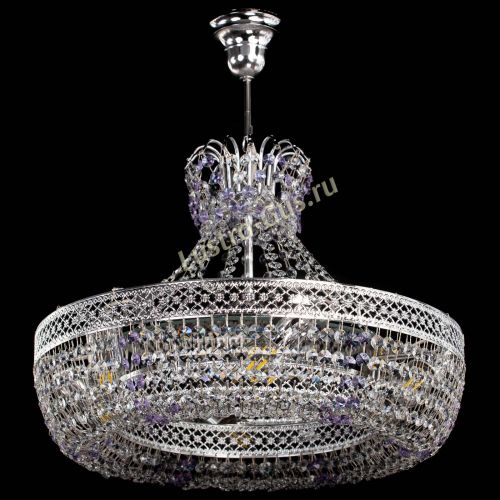 Люстра Венеция Кольцо с подвесом Фиолетовая в Сочи Гусь Хрустальный