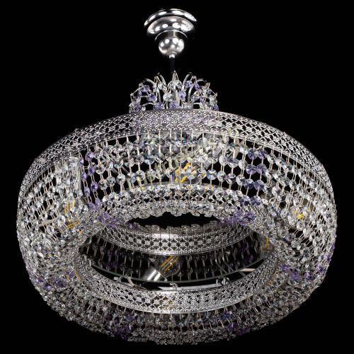 Люстра Венеция Кольцо с подвесом Фиолетовая в Сочи Гусь Хрустальный