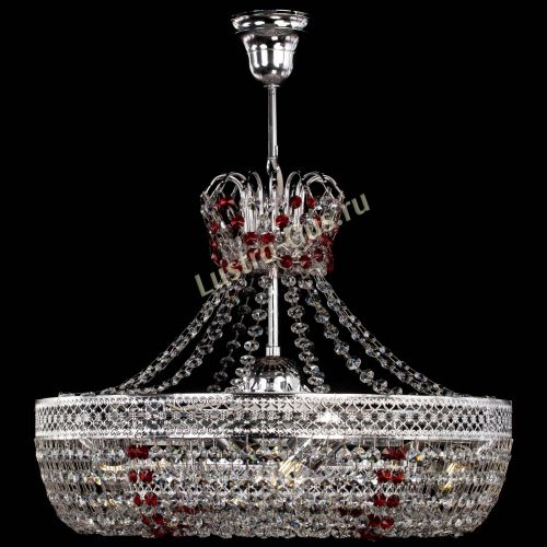 Люстра Венеция Кольцо с подвесом Красная в Сочи Гусь Хрустальный