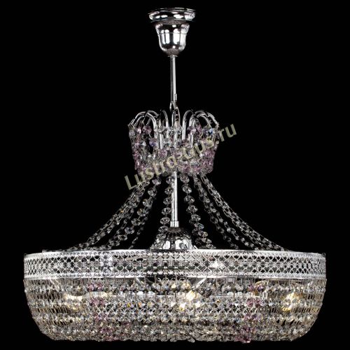 Люстра Венеция Кольцо с подвесом Розовая в Сочи Гусь Хрустальный