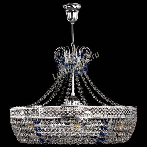 Люстра Венеция Кольцо с подвесом Синяя в Сочи Гусь Хрустальный