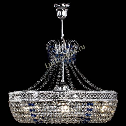 Люстра Венеция Кольцо с подвесом Синяя в Сочи Гусь Хрустальный