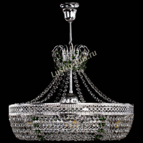 Люстра Венеция Кольцо с подвесом Зеленая в Сочи Гусь Хрустальный