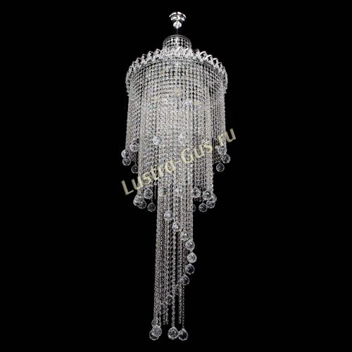 Люстра Водопад длинный с подвесом  в Сочи Гусь Хрустальный