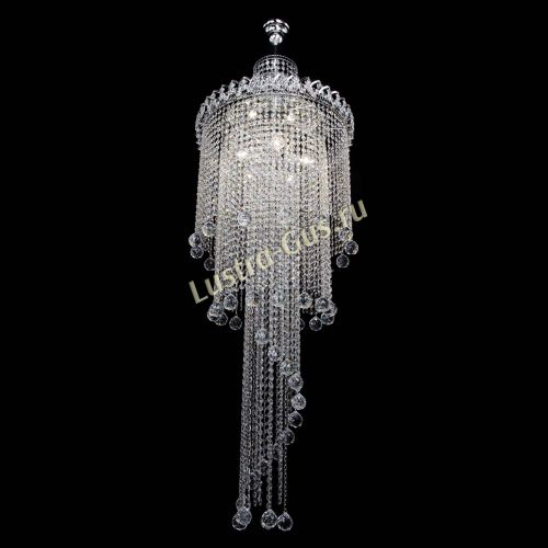 Люстра Водопад длинный с подвесом  в Сочи Гусь Хрустальный