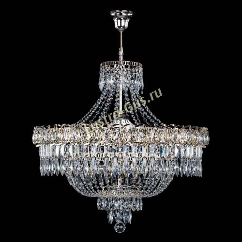 Люстра Водопад перо №8 с подвесом в Сочи Гусь Хрустальный