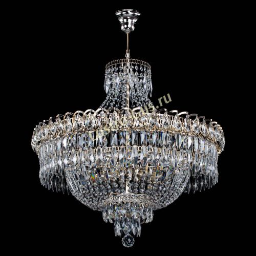 Люстра Водопад перо №8 с подвесом в Сочи Гусь Хрустальный