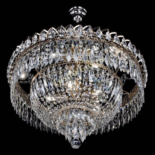 Люстра Водопад перо №8 с подвесом в Сочи Гусь Хрустальный