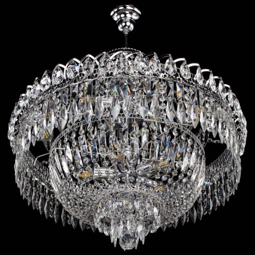 Люстра Водопад перо с подвесом в Сочи Гусь Хрустальный