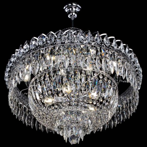 Люстра Водопад перо с подвесом в Сочи Гусь Хрустальный