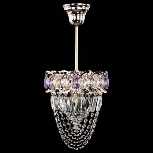 Люстра Водоворот №1 мини с подвесом фиолетовая в Сочи Гусь Хрустальный