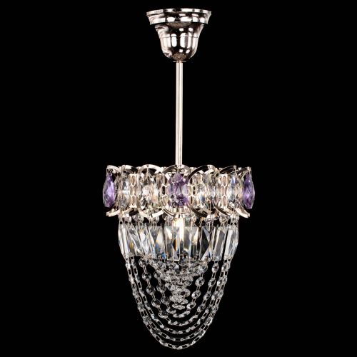 Люстра Водоворот №1 мини с подвесом фиолетовая в Сочи Гусь Хрустальный