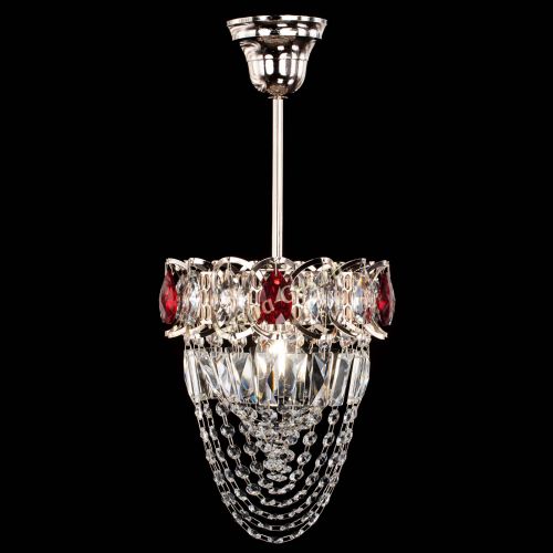 Люстра Водоворот №1 мини с подвесом красная в Сочи Гусь Хрустальный