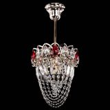 Люстра Водоворот №1 мини с подвесом красная в Сочи