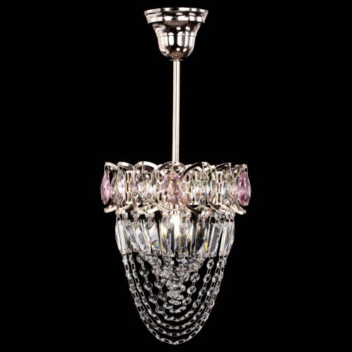 Люстра Водоворот №1 мини с подвесом розовая в Сочи Гусь Хрустальный