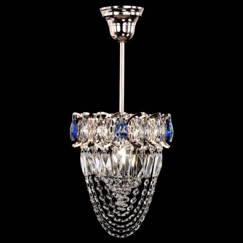 Люстра Водоворот №1 мини с подвесом синяя в Сочи Гусь Хрустальный