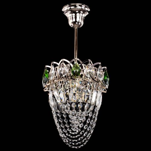 Люстра Водоворот №1 мини с подвесом зеленая в Сочи Гусь Хрустальный