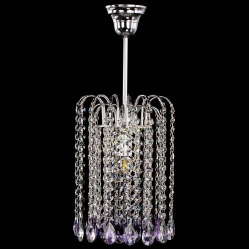 Люстра Зима капель журавлик фиолетовая в Сочи Гусь Хрустальный