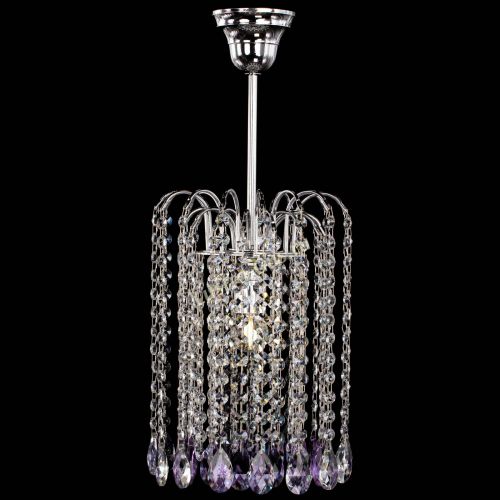 Люстра Зима капель журавлик фиолетовая в Сочи Гусь Хрустальный