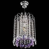 Люстра Зима капель журавлик фиолетовая в Сочи