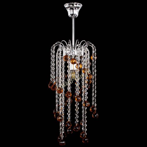 Люстра Зима каскад шар 30 чайная в Сочи Гусь Хрустальный