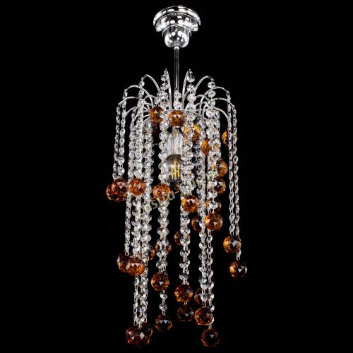 Люстра Зима каскад шар 30 чайная в Сочи Гусь Хрустальный