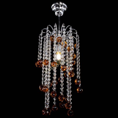 Люстра Зима каскад шар 30 чайная в Сочи Гусь Хрустальный