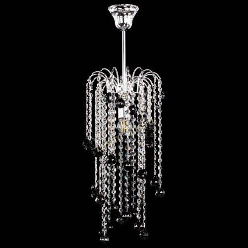 Люстра Зима каскад шар 30 черная в Сочи Гусь Хрустальный