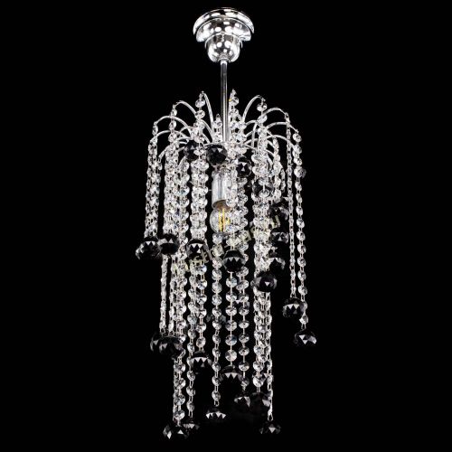 Люстра Зима каскад шар 30 черная в Сочи Гусь Хрустальный