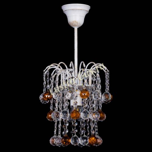 Люстра Зима шар чайная (белая патина)  в Сочи Гусь Хрустальный