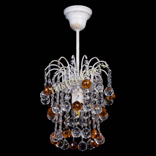 Люстра Зима шар чайная (белая патина)  в Сочи Гусь Хрустальный