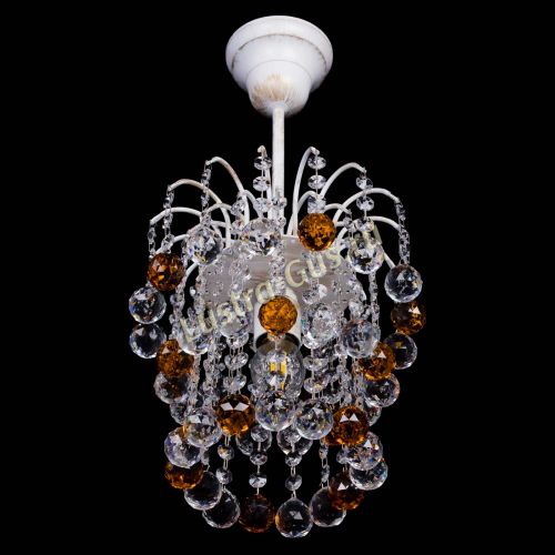 Люстра Зима шар чайная (белая патина)  в Сочи Гусь Хрустальный